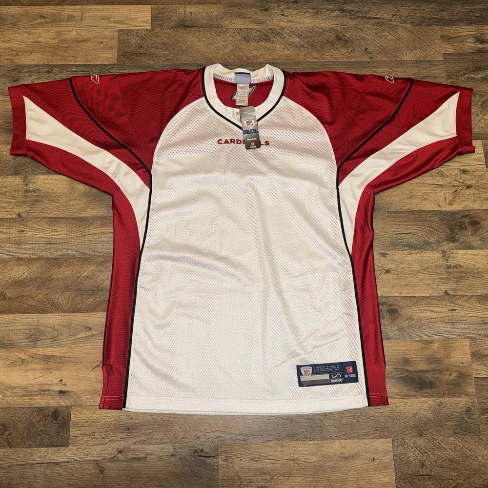 Arizona Cardinals Authentic Team Replica Reebok Blank NFL Jersey Men's Size 50